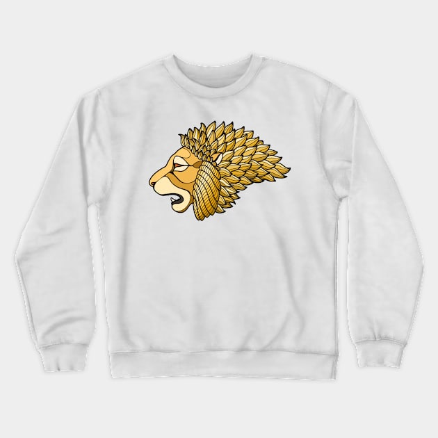 Assyrian Lion Crewneck Sweatshirt by Hareguizer